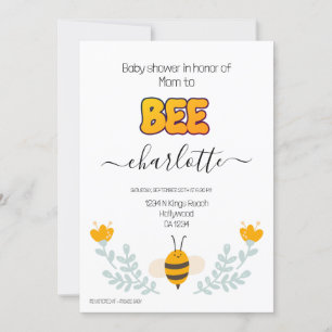 Baby Shower Mum to Bee Invitation