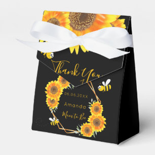 Baby shower mum to bee sunflowers thank you favour box
