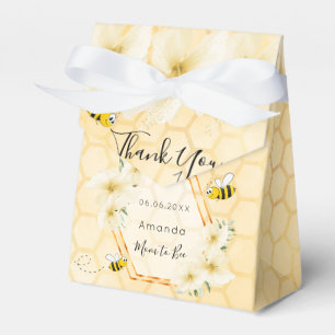 Baby shower mum to bee yellow floral thank you favour box
