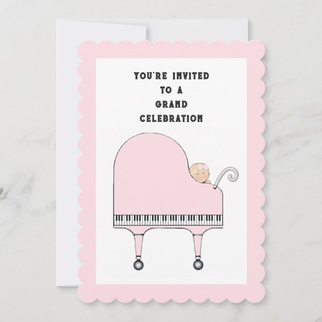 Baby Shower Music Theme Invitation (Front)