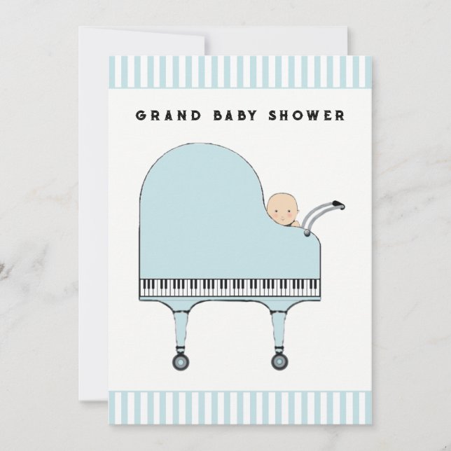Baby Shower Music Theme Invitation (Front)