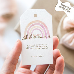 Baby Shower Neutral Rainbow Gift Tags