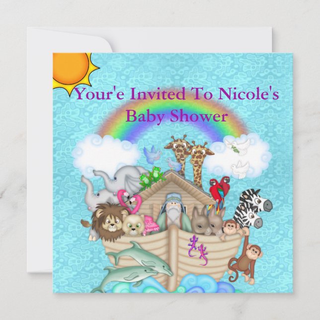 Baby Shower Noahs Ark  Invitation (Front)