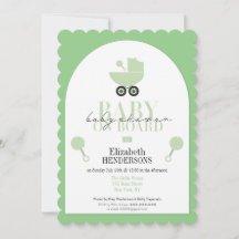 Baby Shower On Board Shower Card Invitation
