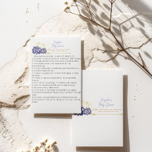 Baby shower One mama to another advice card