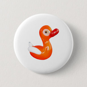 Baby Shower Orange duckling 6 Cm Round Badge