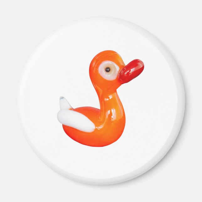 Baby Shower Orange duckling Magnet (Front)
