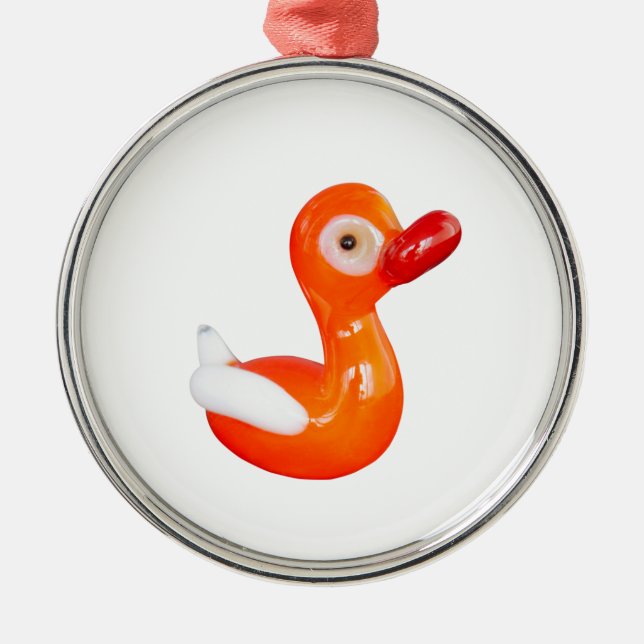 Baby Shower Orange duckling Metal Tree Decoration (Front)