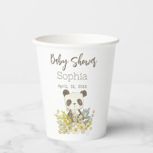 Baby Shower Panda Paper Glass Cups