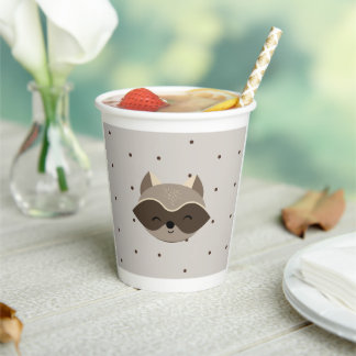 Baby Shower Paper Cases, Forest Animals Cups