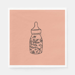 Baby Shower Party Baby Bottle Luncheon Napkins