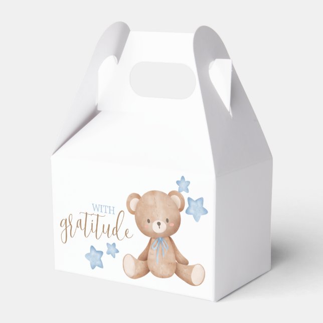 Baby Shower Party Favour Box - Bear Theme (Front Side)