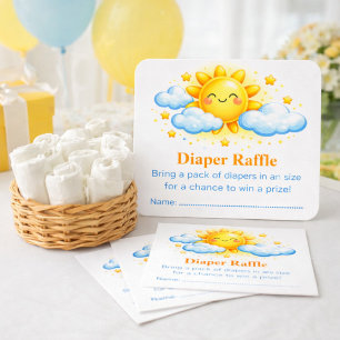 Baby Shower Party Games Diaper Raffle Ticket Enclosure Card