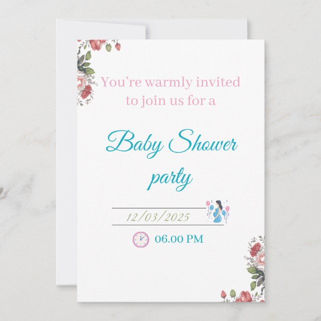 BABY SHOWER PARTY INVITATION (Front)