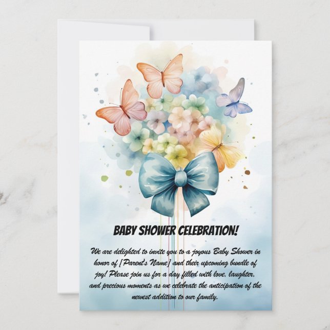 Baby Shower Party Invitation  (Front)