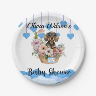 Baby Shower Party Plates, Puppy Theme Plates