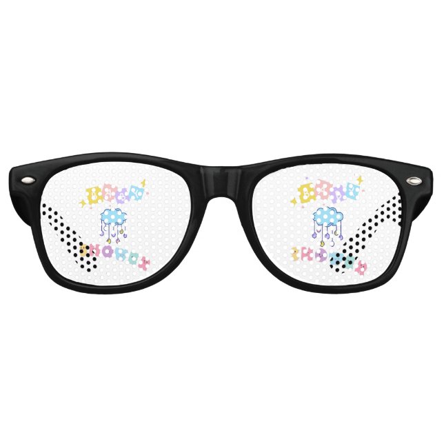 Baby Shower Party Retro Sunglasses (Front)