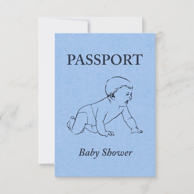 baby shower passport invitation (Front)