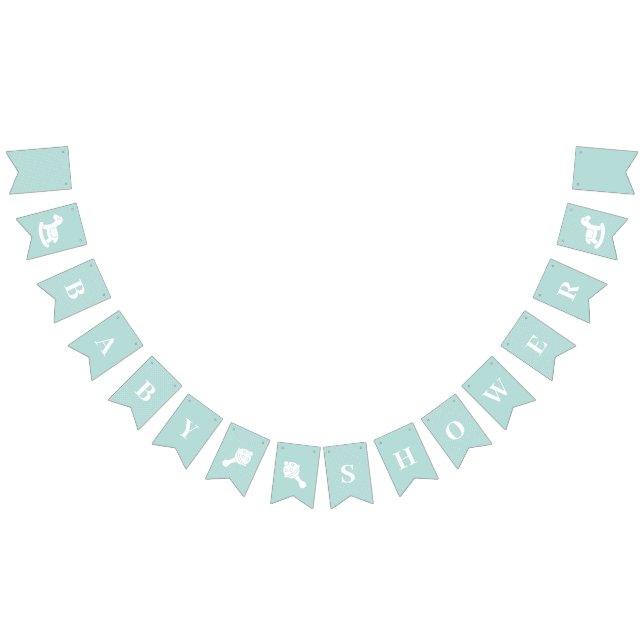 Baby Shower Pastel Green Gender Neutral Bunting (All)