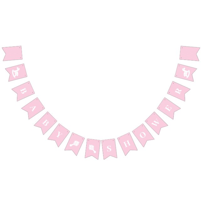 Baby Shower Pastel Pink Baby Girl Bunting (All)