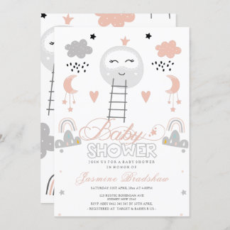 Baby Shower Pathway to the Moon Invitation