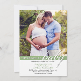 Baby Shower Photo Flat Invitation