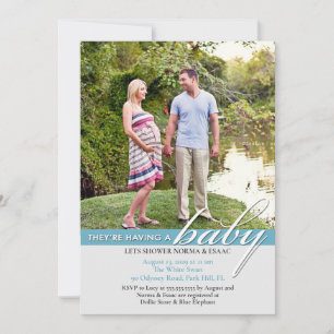 Baby Shower Photo Flat Invitation