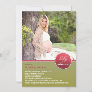 Baby Shower Photo Flat Invitation