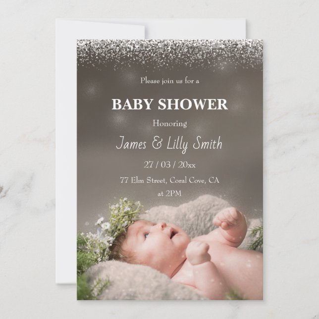 Baby Shower Photo Invitation (Front)