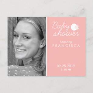Baby Shower Photo Invitations with Bird Postcards
