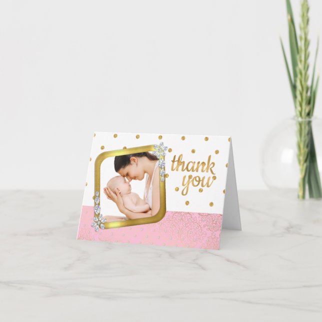 Baby Shower Photo Thank You Note (Front)