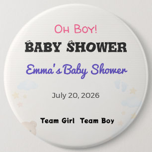 Baby Shower Pin Team Girl Team Boy Favour