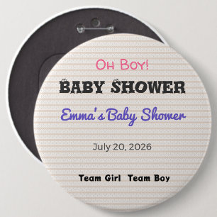 Baby Shower Pin Team Girl Team Boy Favour