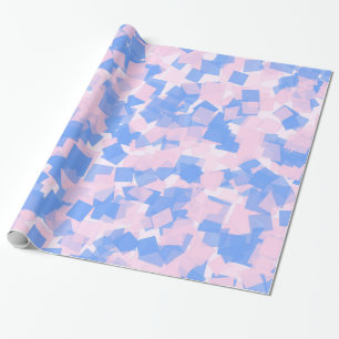 Baby Shower Pink and Blue Confetti  Gift Wrap