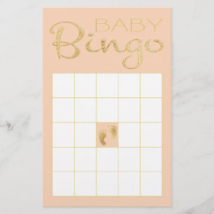 Baby Shower Pink BINGO "Gold/Pink Classic"