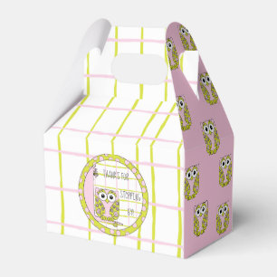 Baby Shower Pink Owl Favour Box
