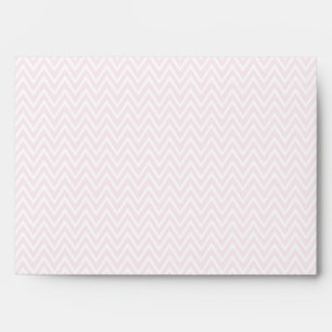 Baby Shower pink & white chevron zigzag envelope