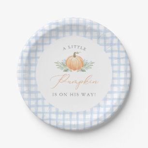Baby Shower Plate A Little Pumpkin