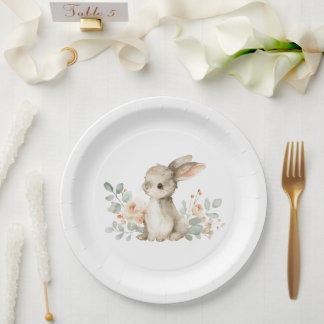 Baby Shower Plates Bunny Themed Baby Shower