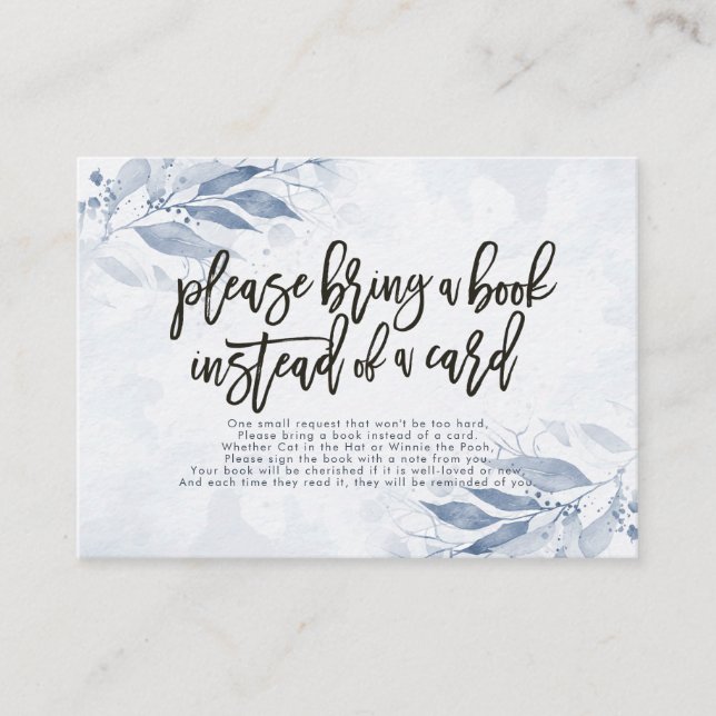 Baby Shower Please Bring a Book Instead of a Card (Front)