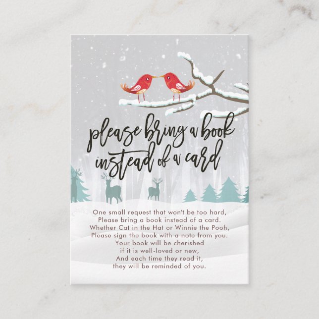 Baby Shower Please Bring a Book Instead of a Card (Front)