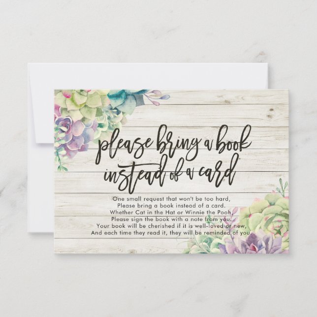 Baby Shower Please Bring a Book Instead of a Card (Front)