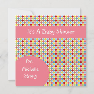 Baby Shower Polka Dots Invitation