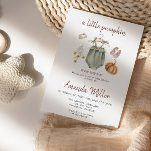 Baby Shower Pumpkin Minimalist Baby Save The Date