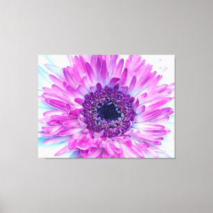 Baby Shower Purlple Blue Flower Canvas Print