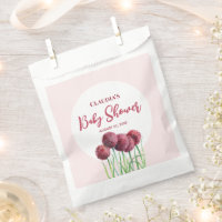Baby Shower Purple Pink Alliums Flower Watercolor