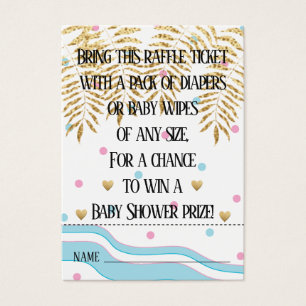 Baby Shower Raffle Ticket/Flamingo Mummy & Baby