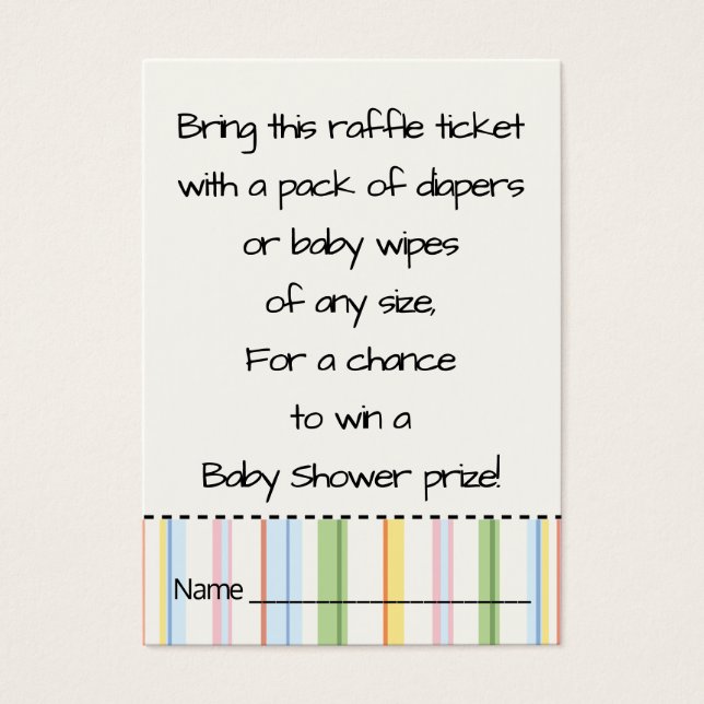Baby Shower Raffle Ticket/Picnic Floral (Front)