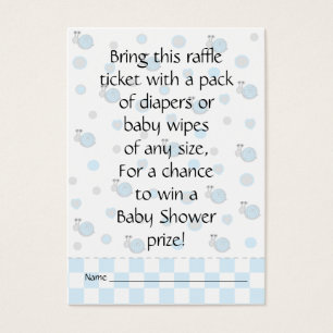 Baby Shower Raffle Ticket/Snips and Snails