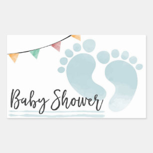 Baby shower rectangular sticker
